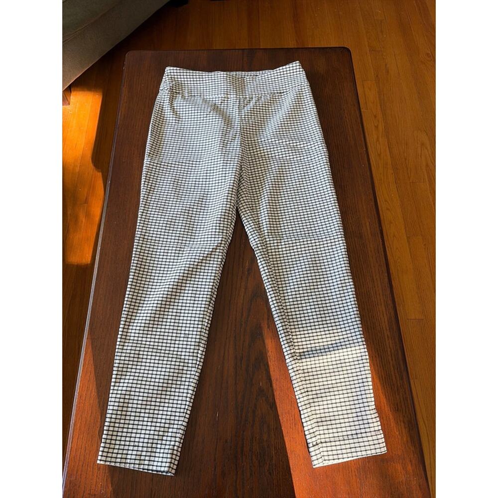 Adrienne Vittadini Micro Check Black and White Pants